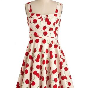 ModCloth Pull Up A Cherry Dress SIZE L